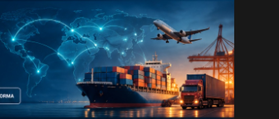 Mapa mundial con rutas, barco, avión y transporte terrestre